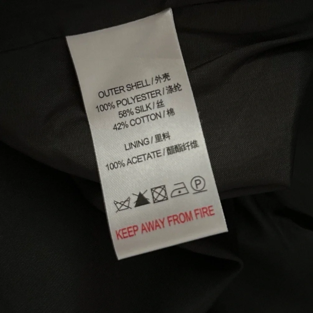Reiss silk & cotton strapless purple black mini dress, size 6